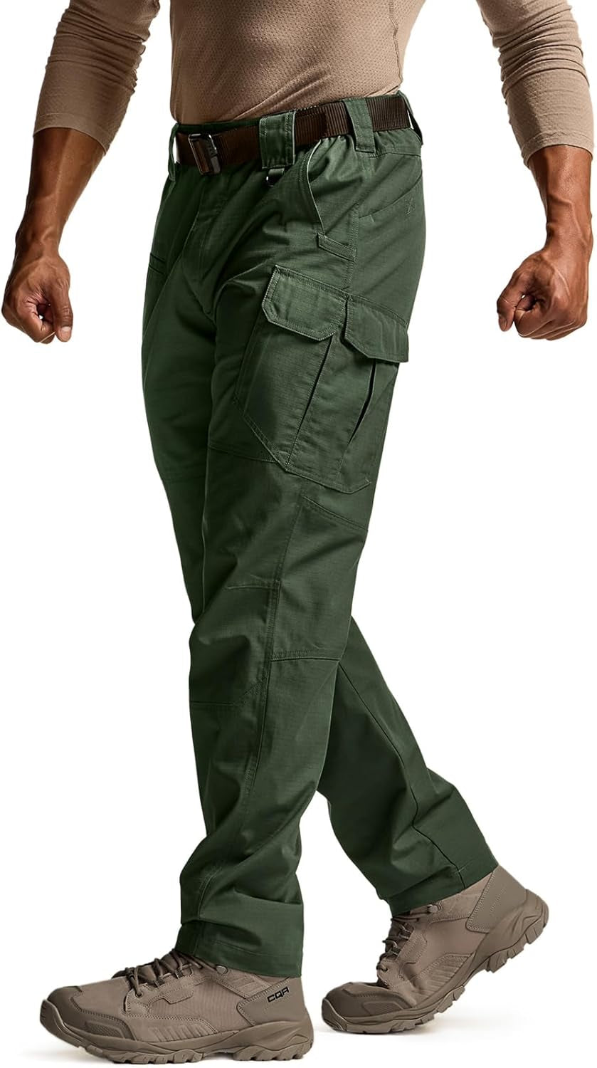 CQR Men'S Tactical Pants, Water Resistant Ripstop Cargo Pants, Lightweight EDC Work Hiking Pants, Outdoor Apparel