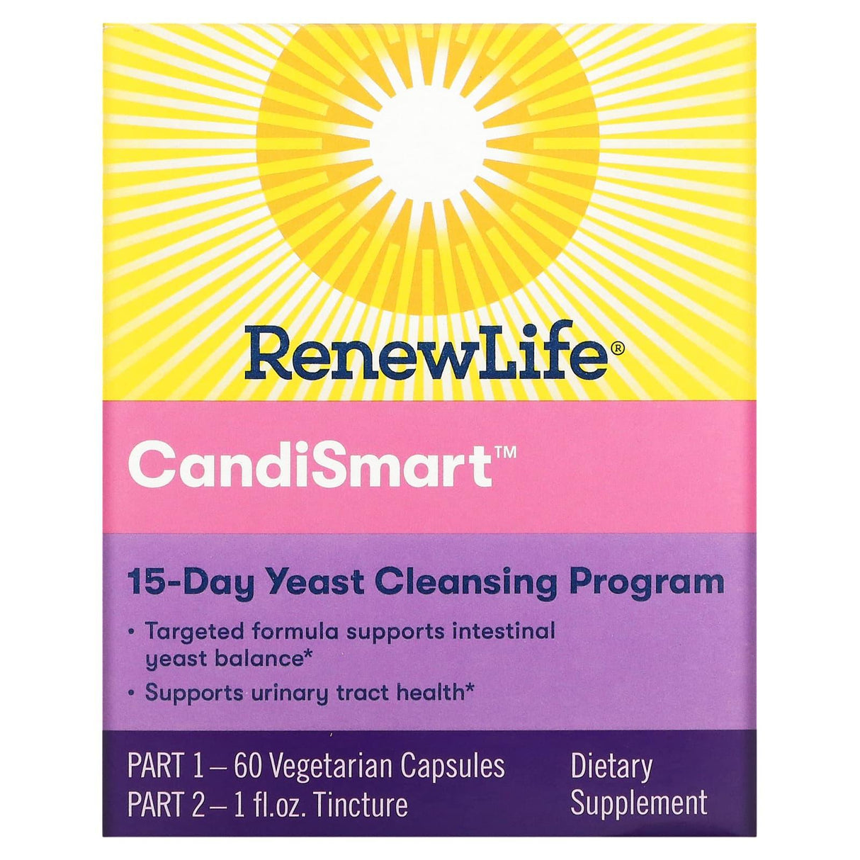 Renew Life, CandiSmart, 15-Day Yeast Cleansing Program, 2 Part Program - Supply Center USA