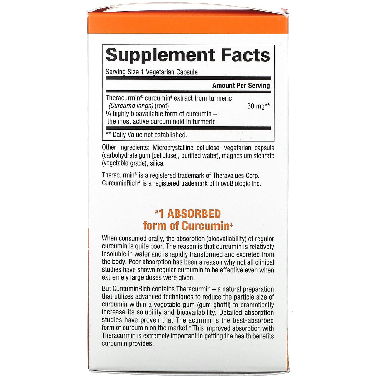 Natural Factors, CurcuminRich, Theracurmin, 60 Vegetarian Capsules - Supply Center USA