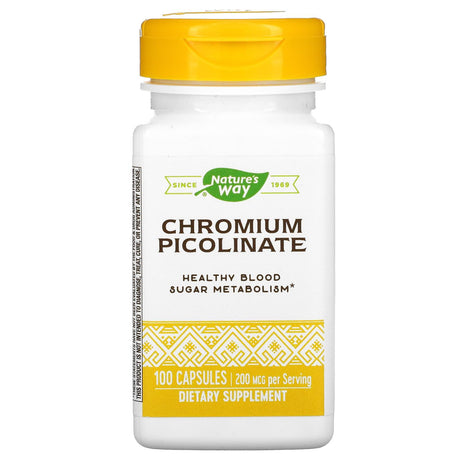 Nature's Way, Chromium Picolinate, 200 mcg, 100 Capsules - Supply Center USA