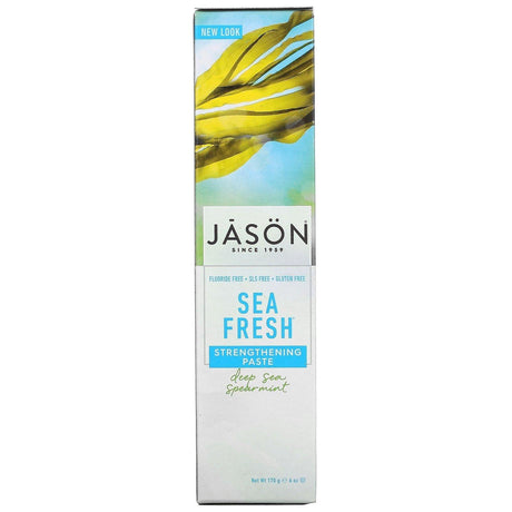 Jason Natural, Sea Fresh, Strengthening Paste, Deep Sea Spearmint, 6 oz (170 g) - Supply Center USA