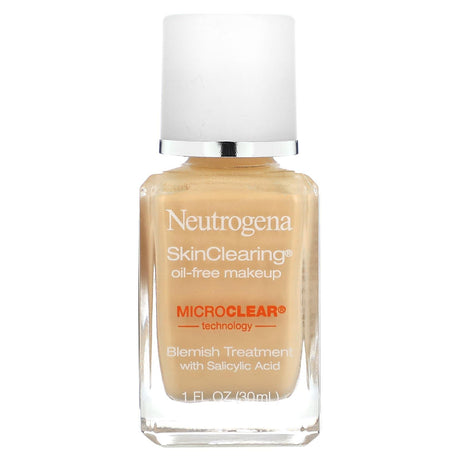 Neutrogena, SkinClearing Oil-Free Makeup, Classic Ivory 10, 1 fl oz (30 ml) - Supply Center USA