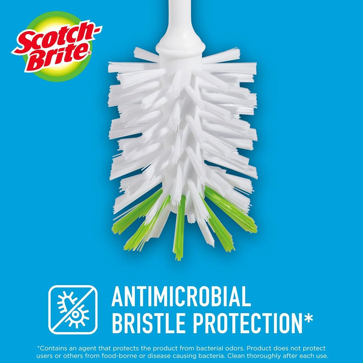 Scotch-Brite Glass and Water Bottle Brush, Long-Lasting Bristles, Safe on Multiple Types of Water Bottles, Baby Bottles, Vases, and More