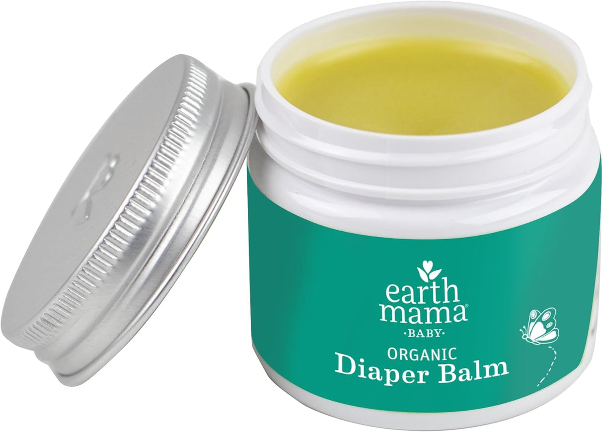Earth Mama Organic Diaper Balm | Diaper Cream with Calendula | Calm Skin Baby Essentials for Diaper Bag |Multipurpose Baby Ointment, 2-Fluid Ounce