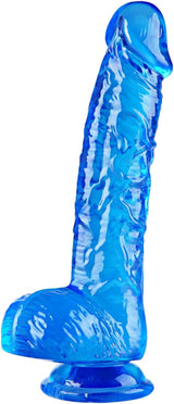 Small Realistic Clear 6 Inch Cute Dildo,Adult Sex Toy with Suction Cup Dildo, Suitable for Beginner Women/Men/Gay with Thin and Slim Poke, Can Be Use for G-Spot and Anal