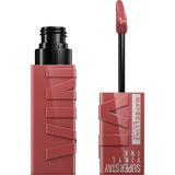 Maybelline Super Stay Vinyl Ink Longwear No-Budge Liquid Lipcolor Makeup, Highly Pigmented Color and Instant Shine, Cheeky, Rose Nude Lipstick, 0.14 Fl Oz, 1 Count - Supply Center USA