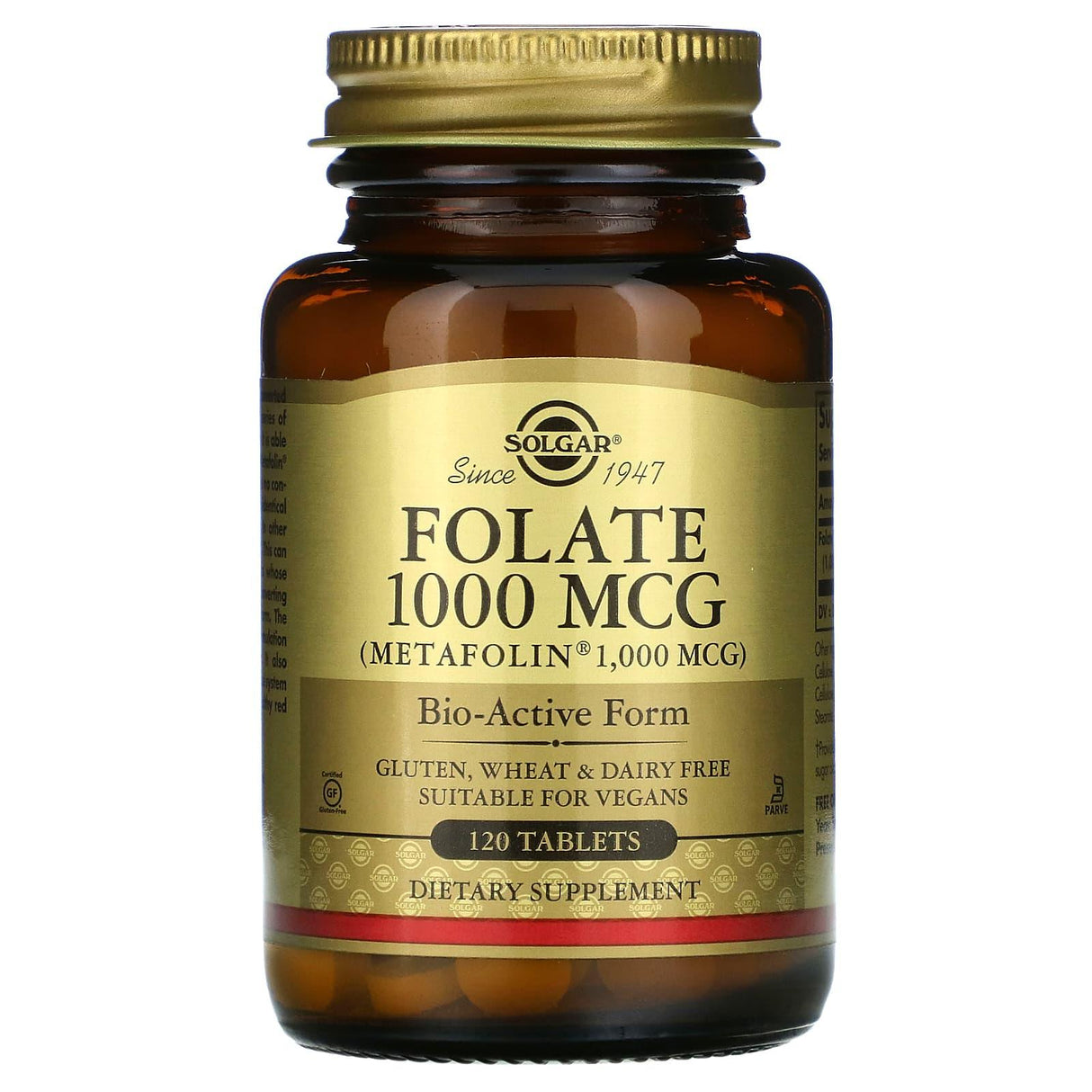 Solgar, Folate, 1,333 mcg DFE, 100 Tablets - Supply Center USA