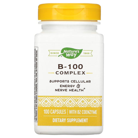 Nature's Way, B-100 Complex with B2 Coenzyme, 60 Capsules - Supply Center USA