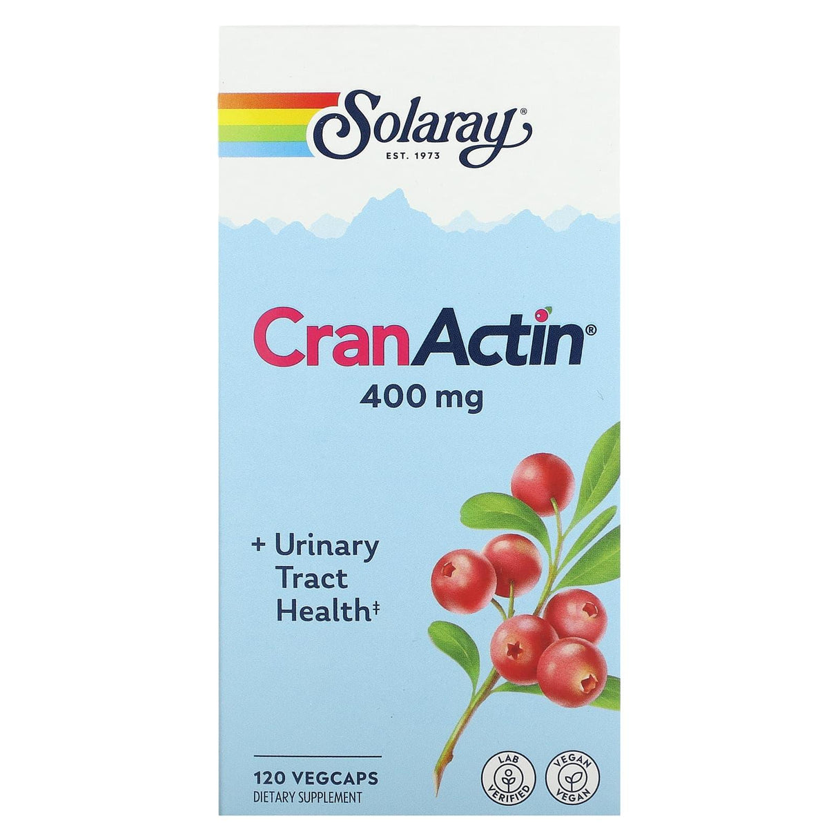 Solaray, CranActin, 400 mg, 60 VegCaps - Supply Center USA