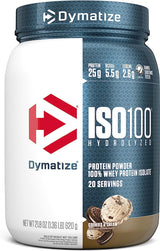 Dymatize ISO100 Hydrolyzed Protein Powder, 100% Whey Isolate, 25G of Protein, 5.5G Bcaas, Gluten Free, Fast Absorbing, Easy Digesting, Gourmet Vanilla, 20 Servings