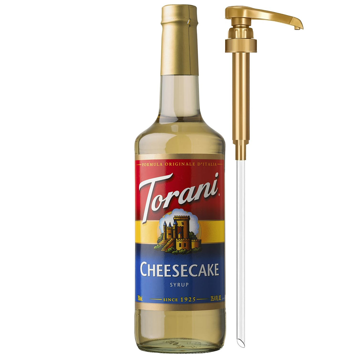 Torani Coffee Syrup, Vanilla Flavored Syrup for Drinks, Pump Included, 25.4 Fl Oz