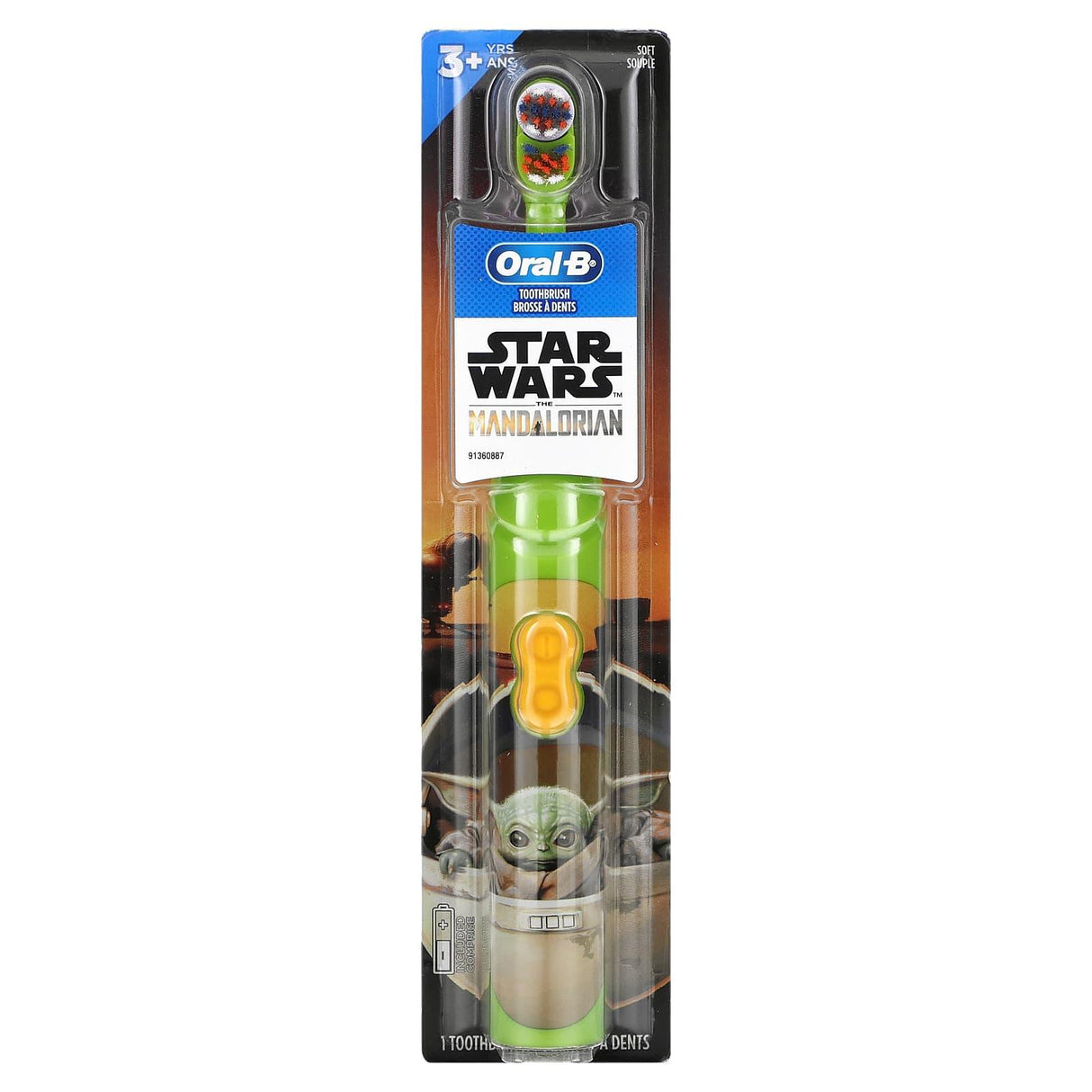 Oral-B, Kids, Battery Power Toothbrush, Soft, 3+ Years, Star Wars, 1 Toothbrush - Supply Center USA