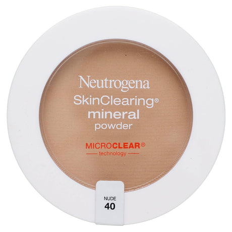 Neutrogena, SkinClearing Mineral Powder, Nude 40, 0.38 oz (11 g) - Supply Center USA