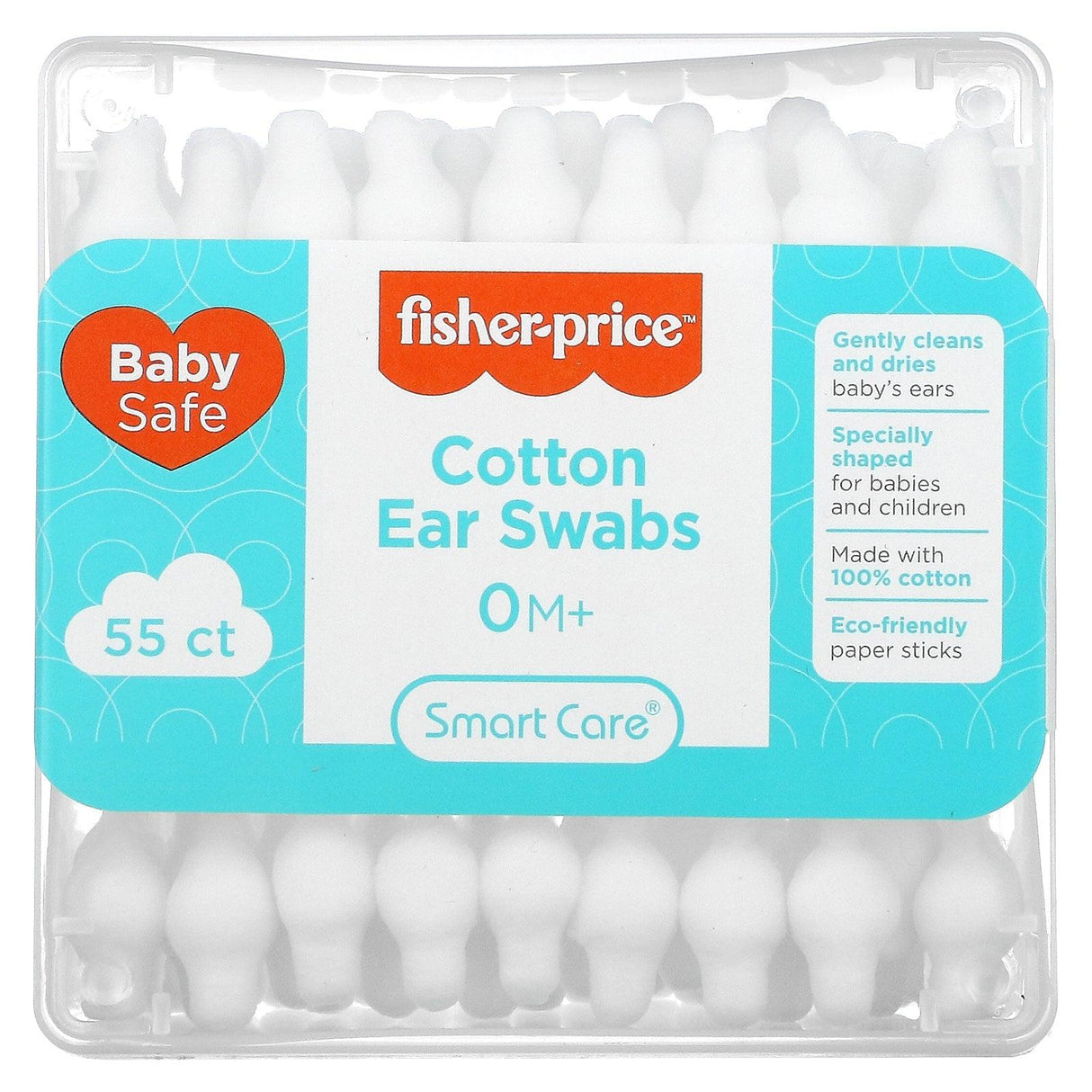 Fisher-Price, Cotton Ear Swabs, 0+ Months, 55 Count - Supply Center USA