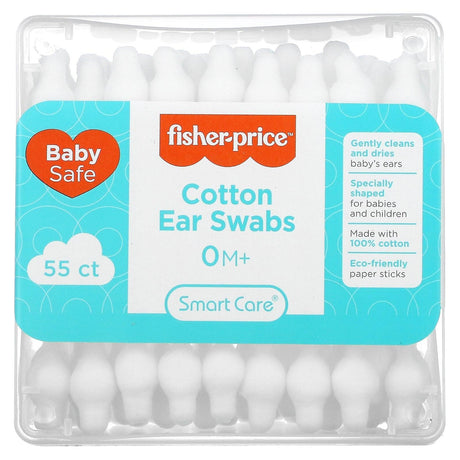 Fisher-Price, Cotton Ear Swabs, 0+ Months, 55 Count - Supply Center USA