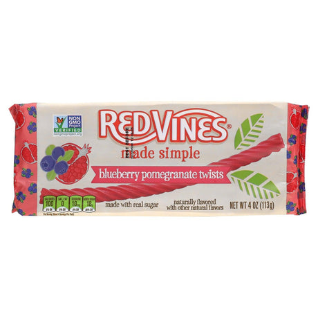 Red Vines, Licorice Tray, Made Simple, Black Licorice Twists, 4 oz (113 g) - Supply Center USA