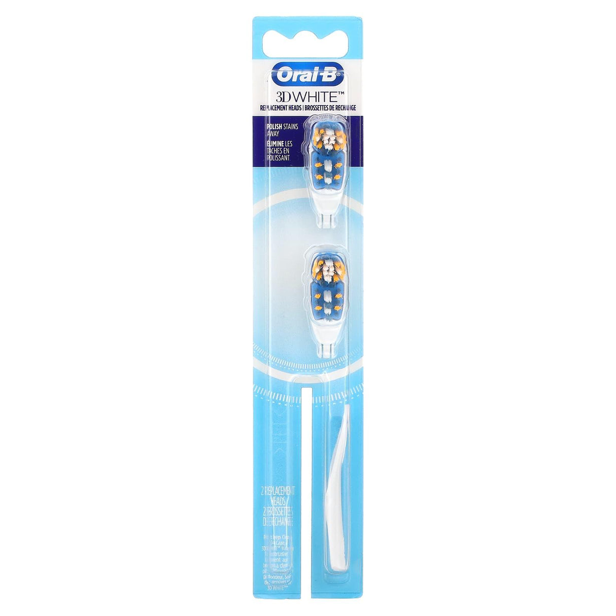 Oral-B, 3D White, Replacement Brush Heads, 2 Brush Heads - Supply Center USA