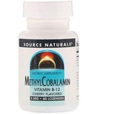 Source Naturals, MethylCobalamin, Vitamin B12, Cherry Flavored, 5 mg, 60 Lozenges - Supply Center USA