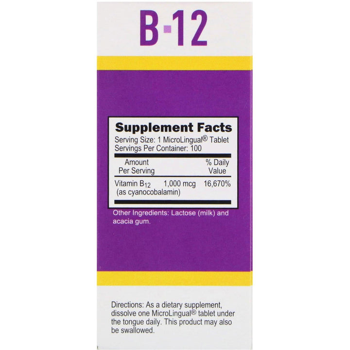 Superior Source, Cyanocobalamin B12, 1,000 mcg, 100 Tablets - HealthCentralUSA