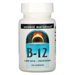 Source Naturals, B-12, 2,000 mcg, 100 Lozenges - Supply Center USA