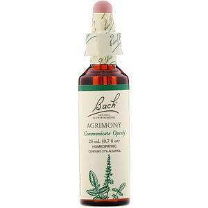 Bach, Original Flower Remedies, Agrimony, 0.7 fl oz (20 ml) - HealthCentralUSA