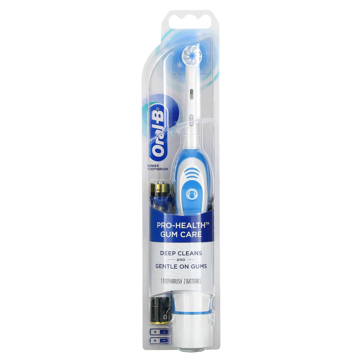 Oral-B, Battery Toothbrush, Pro-Health Gum Care, 1 Toothbrush, 2 Batteries - Supply Center USA