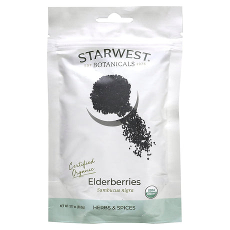 Starwest Botanicals, Organic Elderberries, 3.17 oz (89.9 g) - Supply Center USA