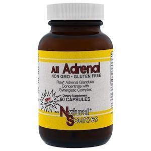 Natural Sources, All Adrenal, 60 Capsules - Supply Center USA