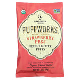 Puffworks, Peanut Butter Puffs, Strawberry PB&J, 6 Pack, 1.2 oz (34 g) Each - Supply Center USA