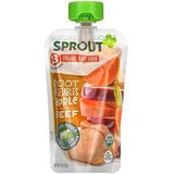 Sprout Organic, Baby Food, 8 Months & Up, Root Vegetables, Apple with Beef, 4 oz (113 g) - Supply Center USA