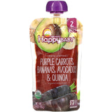 Happy Family Organics, Happy Baby, Organic Baby Food, 6+ Months, Purple Carrots, Bananas, Avocados & Quinoa, 4 oz (113 g) - Supply Center USA