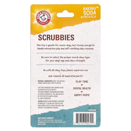 Arm & Hammer, Scrubbies, Dental Toy For Senior Dogs, 1 Toy - Supply Center USA