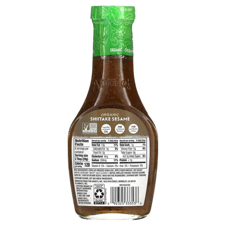 Annie's Homegrown, Organic Shiitake Sesame Vinaigrette, 8 fl oz (236 ml) - Supply Center USA