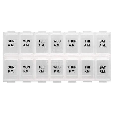 Ezy Dose, Weekly AM/PM Pill Reminder, Natural, 1 Count - Supply Center USA