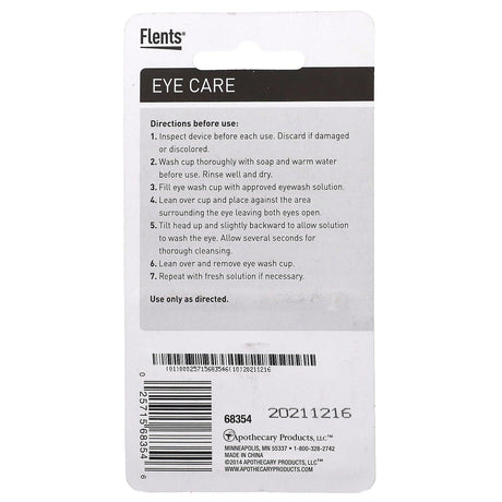 Flents, Eye Care, Plastic Eye Wash Cup, 1 Count - Supply Center USA