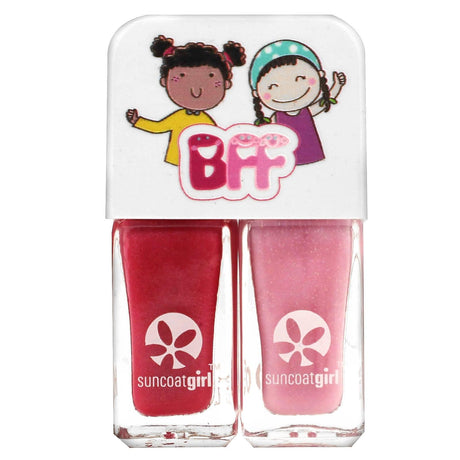 SuncoatGirl, Sweeties Nail Polish Duo Set, Soft Pink & Soft Glitter Pink, 2 Piece Set - Supply Center USA