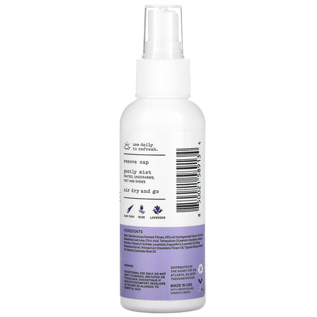 The Honey Pot Company, Panty Spray, Calming Lavender Rose, 4 fl oz (118 ml) - Supply Center USA