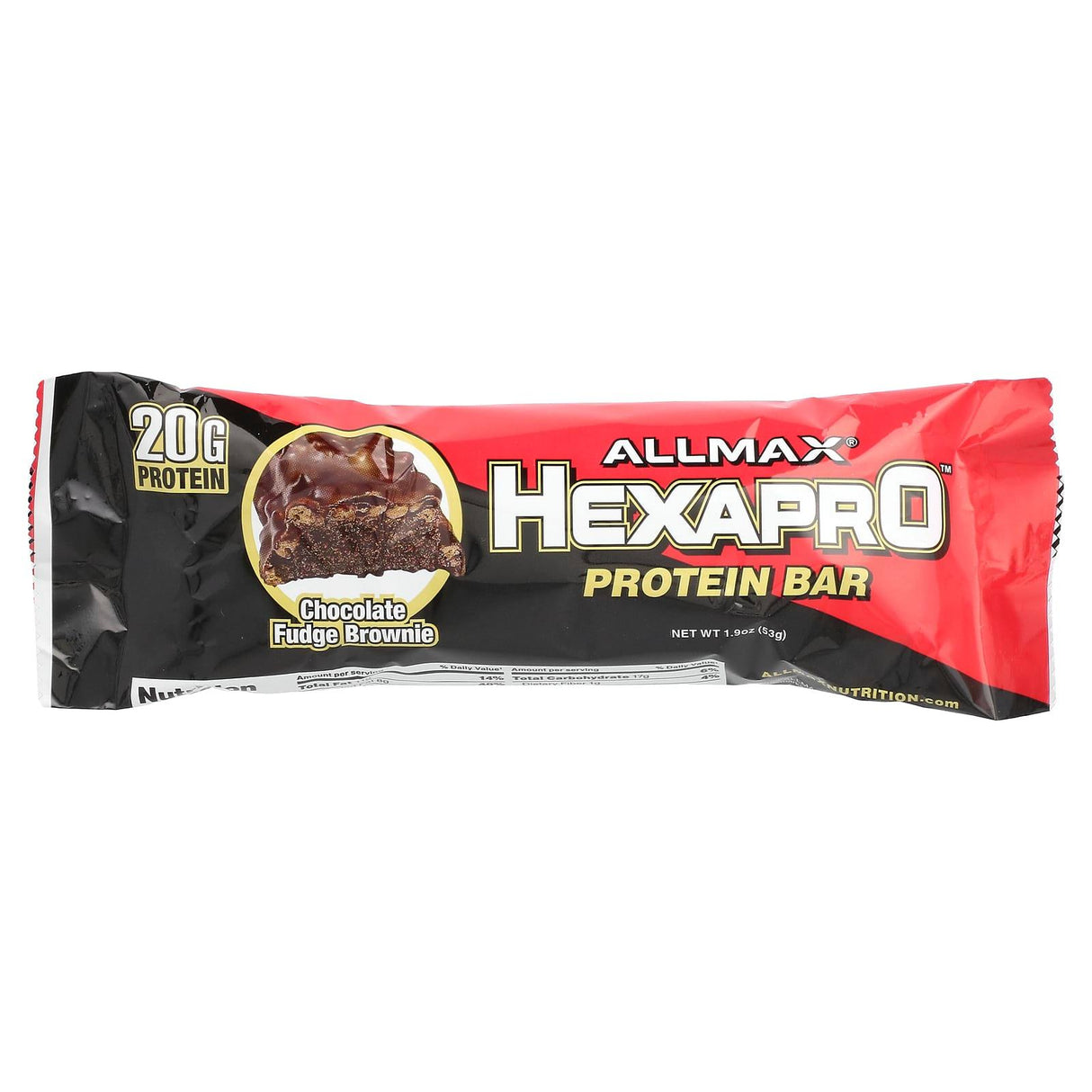 ALLMAX, Hexapro™, Protein Bar, Chocolate Fudge Brownie, 1.9 oz (53 g) - Supply Center USA