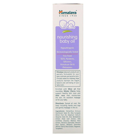 Himalaya, Nourishing Baby Oil, Olive Oil and Winter Cherry, 6.76 fl oz (200 ml) - Supply Center USA