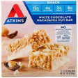 Atkins, Snacks, White Chocolate Macadamia Nut Bar, 5 Bars, 1.41 oz (40 g) Each - Supply Center USA