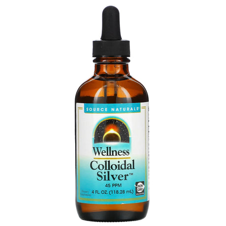 Source Naturals, Wellness Colloidal Silver, 45 PPM, 4 fl oz (118.28 ml) - Supply Center USA