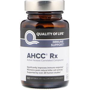 Quality of Life Labs, AHCC RX, 300 mg, 60 Softgels - Supply Center USA