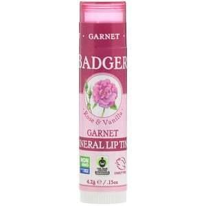 Badger Company, Mineral Lip Tint, Garnet, .15 oz (4.2 g) - HealthCentralUSA