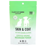 Mushroom Matrix Canine, Skin & Coat, Certified Organic Mushroom Powder, For Cats or Dogs, For 25 lb Pet, For Dogs and Cats, 3.5 oz (100 g) - Supply Center USA