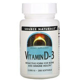 Source Naturals, Vitamin D-3, 2,000 IU, 200 Softgels - Supply Center USA