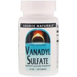 Source Naturals, Vanadyl Sulfate, 10 mg, 100 Tablets - HealthCentralUSA