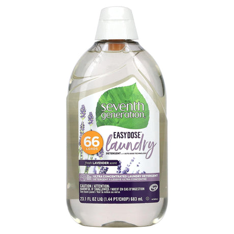 Seventh Generation, Easydose, Ultra Concentrated Laundry Detergent, Fresh Lavender, 66 Loads, 23.1 fl oz (683 ml) - Supply Center USA