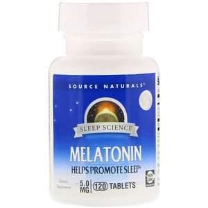 Source Naturals, Melatonin, 5 mg, 120 Tablets - Supply Center USA