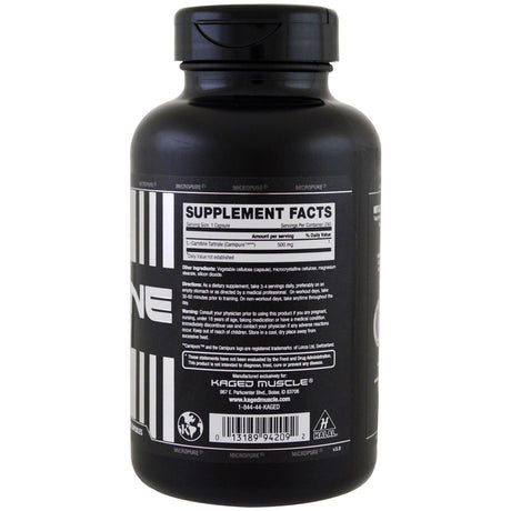 Kaged Muscle, L-Carnitine, 250 Vegetable Capsules - Supply Center USA