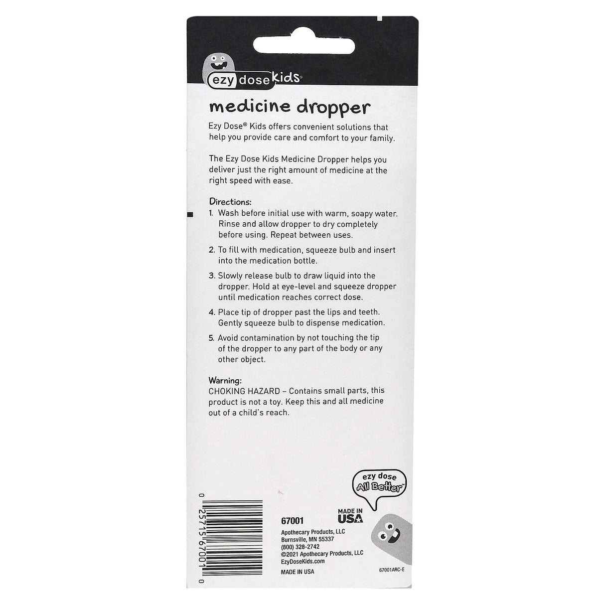 Ezy Dose, Kids, Medicine Dropper, 1 Count, 2.5 ml - Supply Center USA